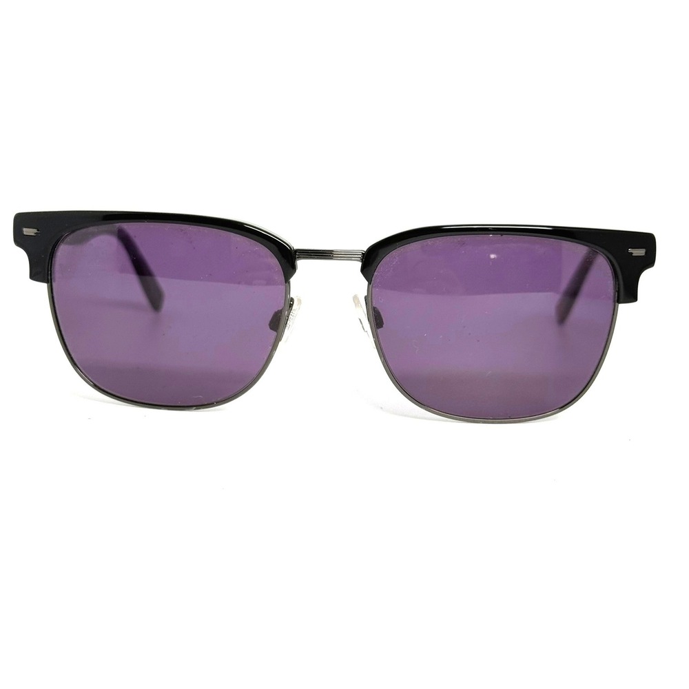 Steve Madden Derby Black Laminate Sunglasses Purple Lens 54-18-145